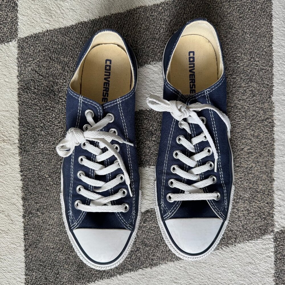 CONVERSE Chuck Taylor All Star low cut canvas sneakers - blue - men's 9